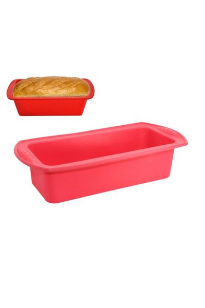 STARSTAR Rectangular silicone bread mold, non-stick, suitable for toast, red.