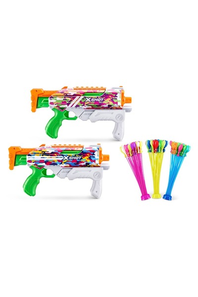 OEM Set de 2 pistoale cu apă X-SHOT și pachete de baloane cu apă colorate - D...
