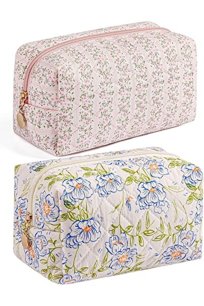HHQQWZ Makeup Bag Travel Cosmetic Bag for Women Girls, Zipper Make Up Pouch, ...