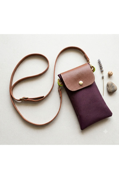 PASSTELL Women's Long Strap Hooked Waterproof Crossbody Long Strap Phone Bag