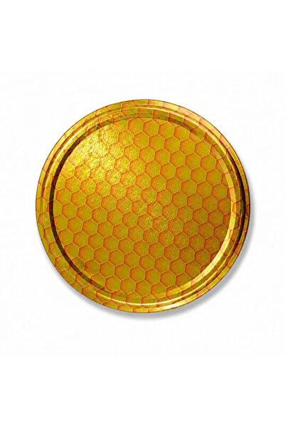 İŞLER 82 Mm Bal Petek Kavanoz Kapağı 600 Adet/koli Toptan Gold - Bal Petek Desen