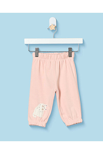 REDTAG Infant Girls Peach All Over Print Jogger Pants