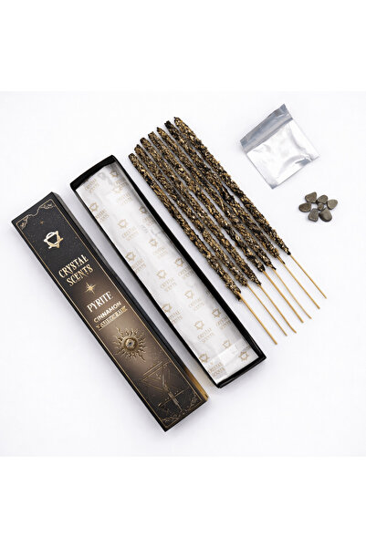 craftmystic Smudge Kit cu Pirita si Betisoare Parfumate cu Scortisoara