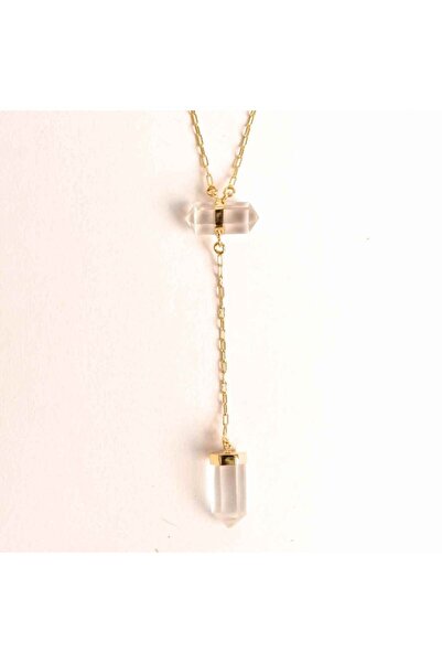 craftmystic Colier Turnulet din Dublu Cuart de Stanca - Claritate Mentala si ...