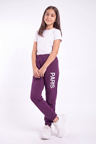 FYK KİDS Girl's Double Pocket Colorful Printed Jogger Sweatpants