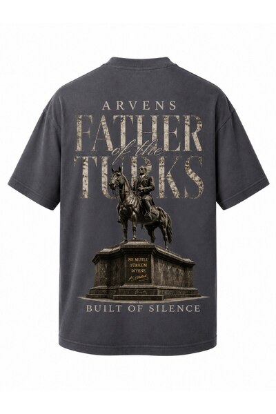 Arvens تي شيرت أتاتورك مطبوع من الأمام والخلف، مصنوع من قماش قطني 100%، تصميم...