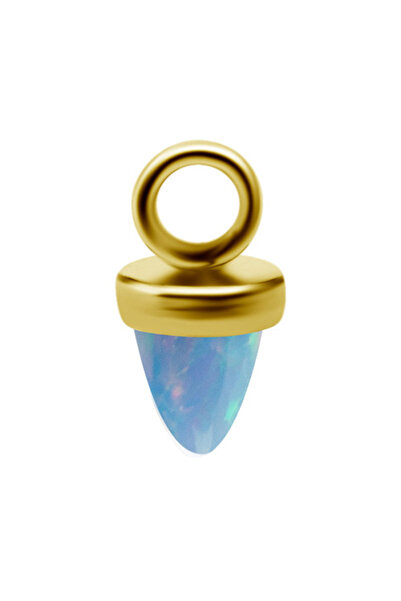 Crazy Needles Charm - ochi cu opal albastru - aur - D-057