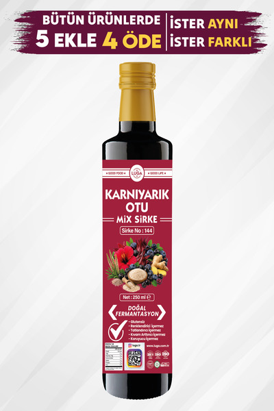 Luga Karnıyarık Otu Mix Sirke - Karnıyarık, Hibisküs, Aronya, Yaban Mersini, ...