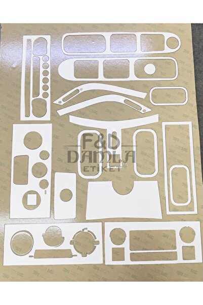 FD Damla Etiket Peugeot 207 Dashboard Console Trim Front Chest Mahogany Finis...