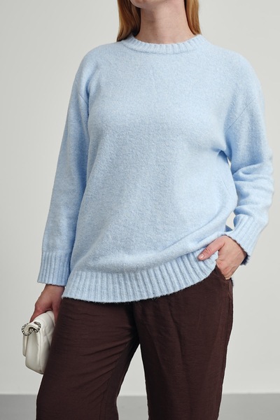 Gülce moda Women's Wool Blend Soft Textured Premium Quality Crew Neck Knitwea...