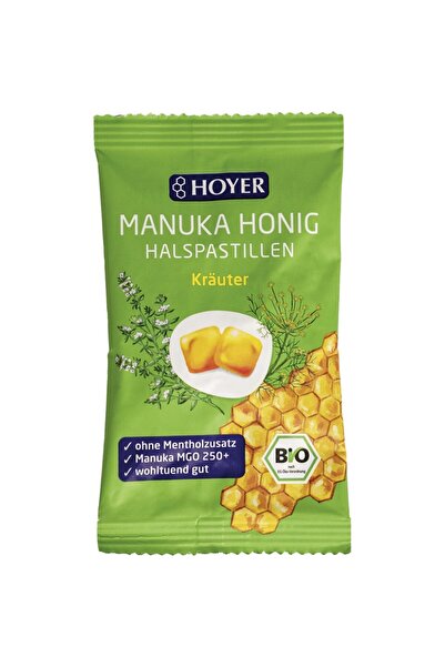 Hoyer Picături cu plante aromatice și miere de Manuka 250+, organic, fără glu...