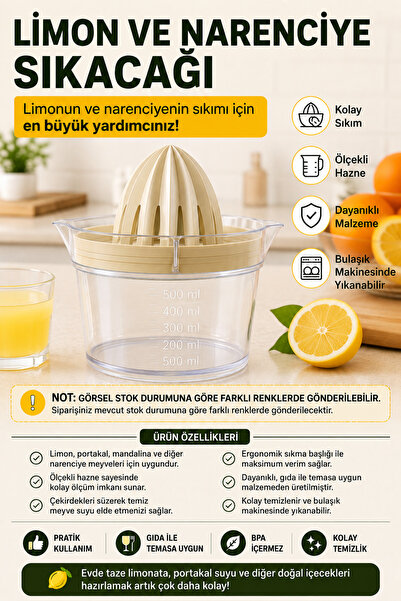 Lilasso Home Limon ve Narenciye Sıkacağı - Karışık Renk
