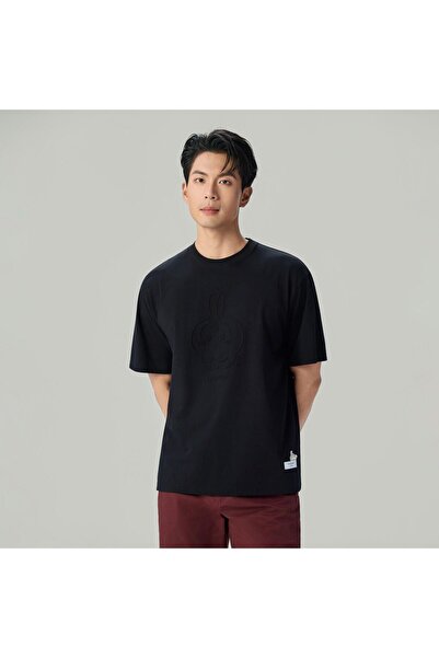 Giordano Men's Chiikawa Usagi Printed Cotton Blend Relaxed Tee