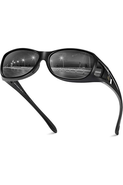 DUCOO DUCO Polarized Wraparound Fitover Glasses Wear Over Sunglasses for Men ...