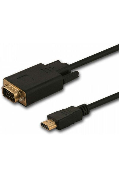 Savio Καλώδιο HDMI αρσενικό - VGA αρσενικό 1.8μ Μαύρο