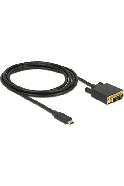 DELOCK Καλώδιο βίντεο USB 3.1 USB-C Αρσενικό - DVI-D Μαύρο 2μ