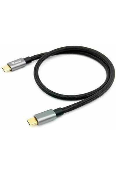 EQUIP Πλεγμένο καλώδιο βίντεο USB 3.2 USB-C αρσενικό σε USB-C 100W PD Μαύρο 1...