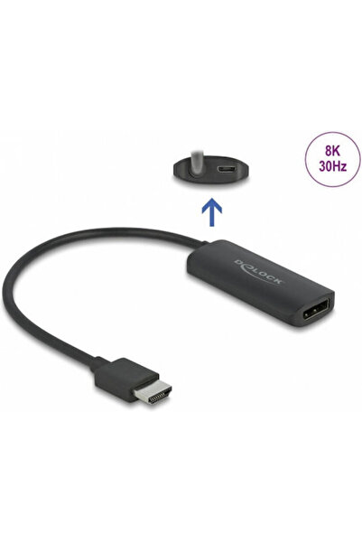 DELOCK Προσαρμογέας HDMI σε DisplayPort 8K30Hz T-M 64213