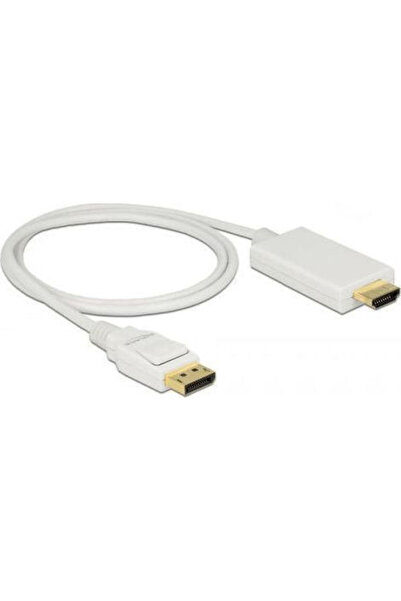 DELOCK Καλώδιο DisplayPort αρσενικό - HDMI αρσενικό 1μ Λευκό (83817)