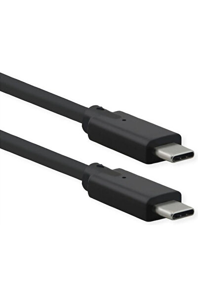 Roline Πλεγμένο Καλώδιο Βίντεο USB 3.2 USB-C Αρσενικό - USB-C 100W PD Μαύρο 1.5μ