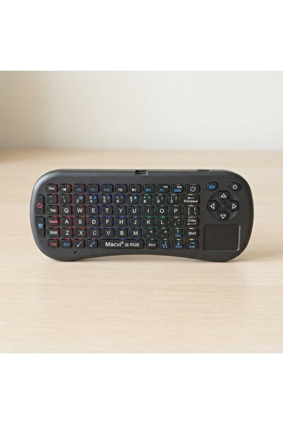 DeaL Tastatură RGB fără fir cu touchpad — Control simplu pentru Smart TV 📺 ✨