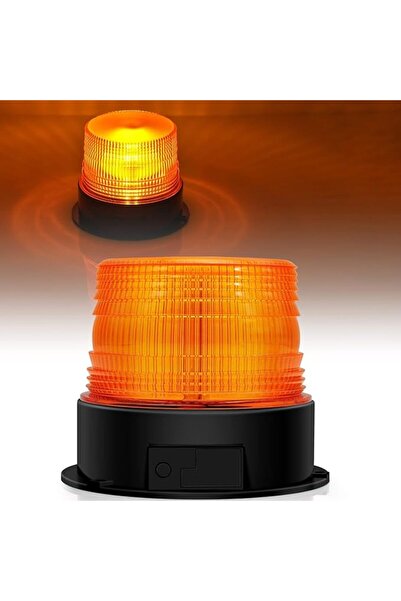 Dinfu Amber Beacon Strobe Light, Magnetic Rechargeable for Work Trucks & Snow...