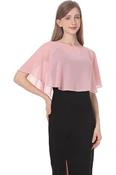 GENERAL Baoqiya Capelets for Women Shawls and Wraps Soft Chiffon Cape For Wed...