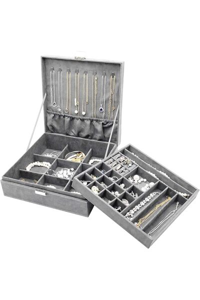 Procases ProCase Jewelry Box Organizer for Women Girls, Two Layer Jewelry Dis...
