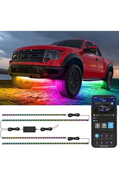 Govee Underglow Car Lights, 4pcs RGBIC Smart LED Lights for Cars with 16 Mill...