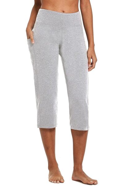 BALEAF Womens Yoga Capri Pants High Waist Capri Leggings with Pockets Wide Le...