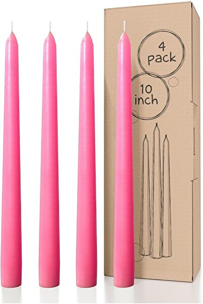GENERAL CANDWAX 8 inch Taper Candles Set of 4 - Dinner Candles Dripless - Tal...