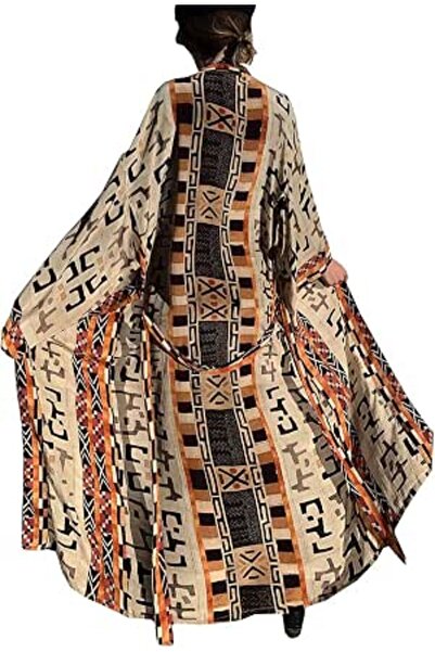 YouKD Summer Cotton Floral Long Kaftan Bohemian Kimono Beach Swimsuit Cover U...