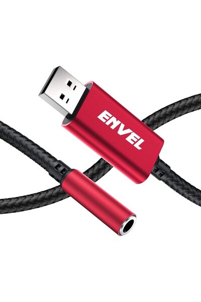 Envelope Books ENVEL USB to 3.5mm Jack Audio Adapter,USB to AUX,External Ster...