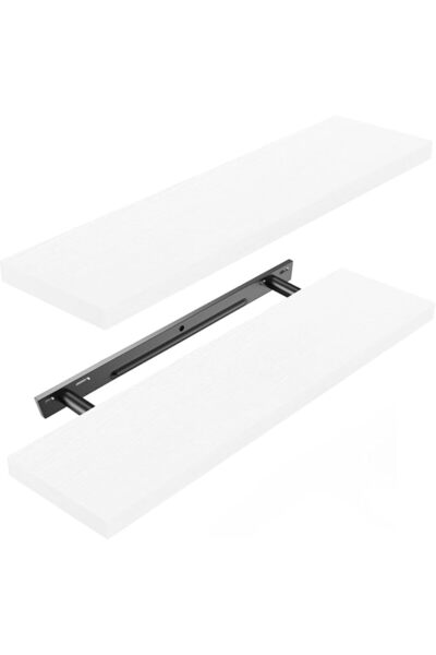AMADA HOMEFURNISHING Floating Shelves Large, 24 x 9 Inch Wall Shelves for Bat...