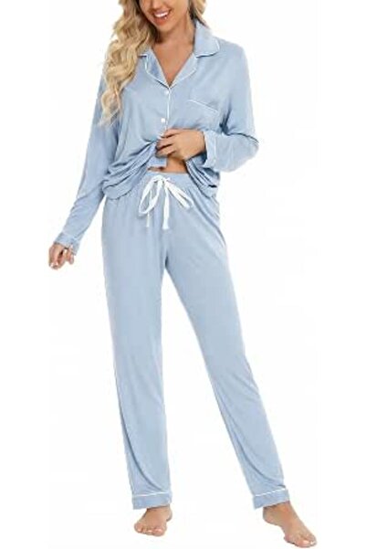 GENERAL Leikar womens Button Up Pajamas for Women Button Up Pajamas for Women