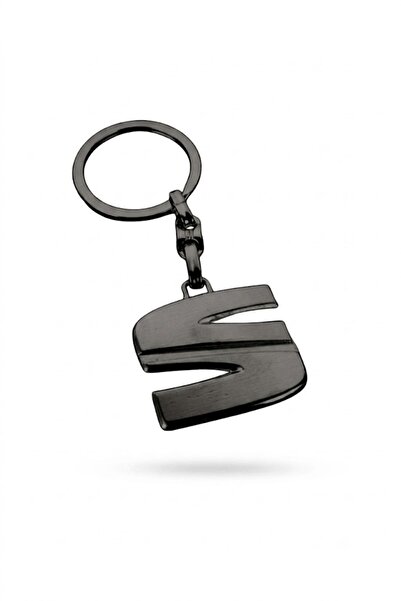 GARDENAUTO Seat 3D Metal Car Keychain - Black Coated Auto Keychain