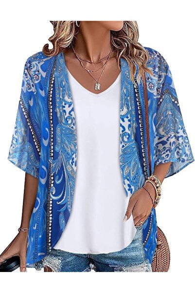 GENERAL Womens Kimono Beach Cover Up Chiffon Cardigan Floral Tops Loose Capes