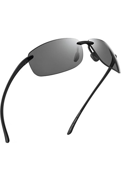 JIM HALO Sport Sunglasses for Men Women TR90 Rimless Frame for Running Fishin...