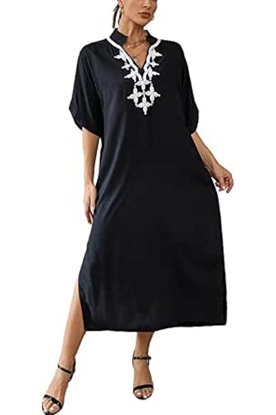 GENERAL Women's Cotton Kaftan Loungewear Boho Homewear Oversized Kimono Maxi ...
