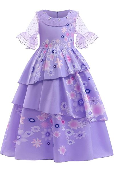 Yalla babY Yellow Princess Dress Costume for Girls Kids Dress Up with Free Ac...