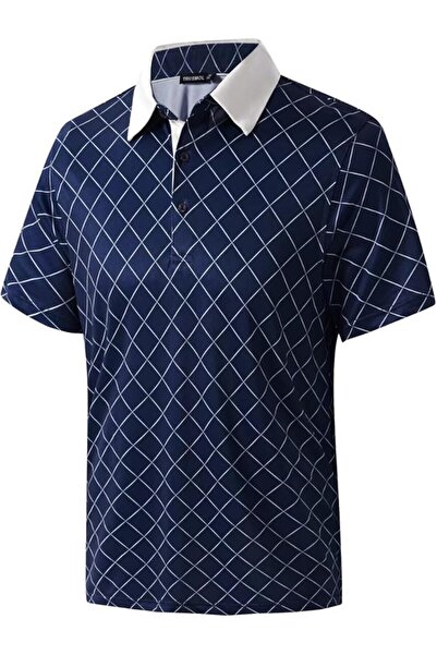 GENERAL Golf Shirts for Men Dry Fit Performance Print Short Sleeve Moisture W...