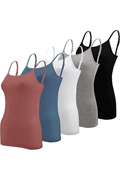 BQTQ 5 Pcs Women's Camisole Vest Tops Spaghetti Strap Undershirts Camisoles |...
