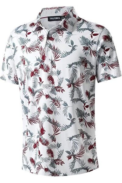 GENERAL Golf Shirts for Men Dry Fit Performance Print Short Sleeve Moisture W...