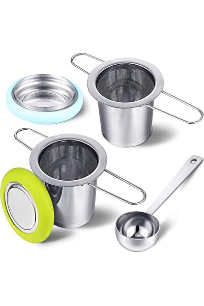EXCEFORE 2 Pieces Tea Infusers with Tea Scoop Stainless Steel Tea Strainer Fo...