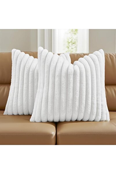 FUTEI Cream White Throw Pillow Covers 20x20 Inch Set of 2,Modern Fall/Winter ...