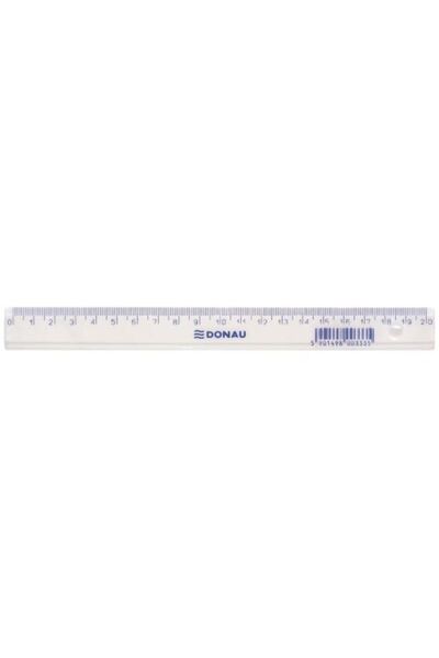 MC Micostore Rigla din plastic DONAU 20 cm transparent