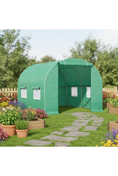 OEM Solar de gradina, dimensiune 200x200x200cm, folie verde PE cu plasa 140g/...