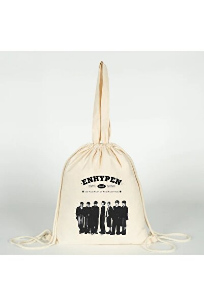 Generic Brand Enhypen K-Pop Printed Versatile Drawstring Cloth Bag for Hand, ...