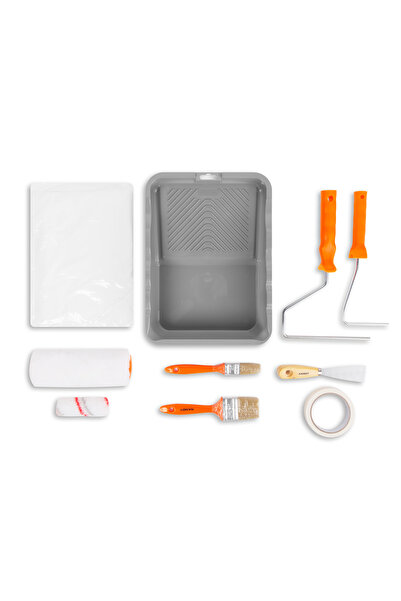 Alista Home Painting set, 10 pieces, polyester rollers, brushes, paint tray, ...