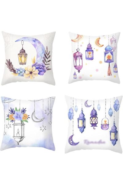 GENERAL Ramadan Decoration, Cushion Cover 45 x 45CM Set of 4 - Ramadan Series...